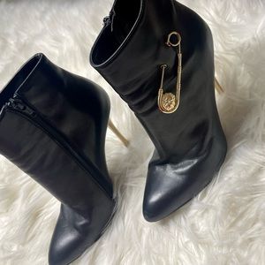 Versace Black leather boot